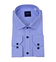 Erkek Klasik Piti Kare Uzun Kol Gömlek 3759 BGL-ST04398 (Mavi)