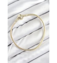 Pirinç Charm Topcuk Model Gold Renk Kadın Bileklik