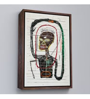 Çerçeveli Jean-Michel Basquiat - Flexible Tablo (Kahverengi)