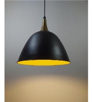 RİOLİGHT RETRO TEKLİ METAL SARKIT AVİZE ŞAPKA ÇAPI: 28CM (Siyah)