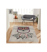 Rovigo Home Dijital Baskı Yıkanabilir Kaymaz Taban Salon Halısı RVG1856-SM255 (Gri)