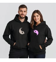 Sevgililer Günü Özel Kombin, 2 Ürün Kapüşonlu Hoodie Sweatshirt (Siyah)