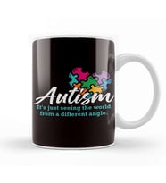 Autism Heart Puzzle Awareness Autistic Support Ribbon Health Kupa Bardak Porselen