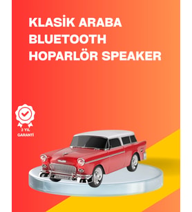 Taşınabilir Klasik Araç Tasarımlı Kablosuz Hoparlör