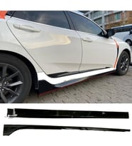Honda Civic FC5 TypeR Yan Marşpiyel Seti Mat Siyah Plastik 2 Adet 2016 2017 2018 2019 2020 2021