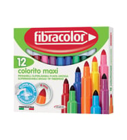 Fibracolor Colorito Maxi Kalın Keçeli Kalem 12 Renk 