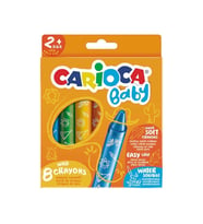 Carioca Jumbo Bebek Yumuşak Pastel Boya Kalemi 8'li Yıkanabilir 2 Yaş+ (Karışık)