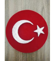 Yuvarlak Türk Bayrağı (çap:20cm)