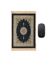 Bursa İpek Siyah Dekoratif Küçük Halı Mousepad