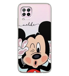Huawei Mickey Tasarımlı Şeffaf Telefon Kılıfı