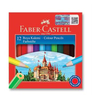 Faber Castell Kuru Boya Yarım Boy 12 Renk Karton Kutu 5171116412