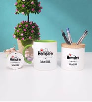 Hemşire Kupa Bardak Yeşil Kalemlik ve Anahtarlık