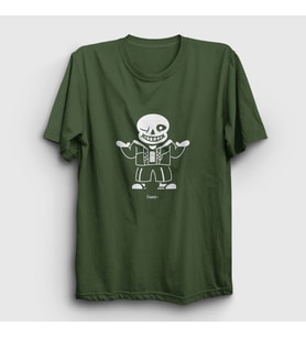 Presmono Unisex Haki Sans Undertale T-Shirt 32446tt (Haki)
