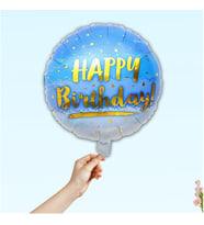 Happy Birthday Folyo Balon, 45cm - Mavi