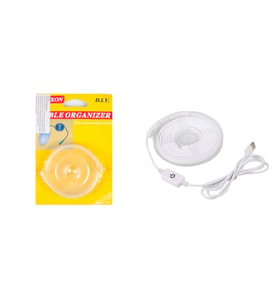 KABLO DÜZENLEYİCİ TOPARLAYICI APARAT 2 ADET 6X6X1CM