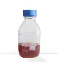 Otoklav  Şişesi Pyreks 500ml Mavi kapaklı 