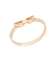 Diamond Line-Gülaylar Pembe Altın 14 Ayar Melek Kanadı Yüzük