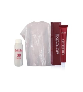 Saç Boyası Tüp 60 Ml - 8.70 Açık Kumral Kakao Kumral + 30 Volüm Peroksit + Boya Naylonu