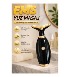 EMS Yüz ve Boyun Masaj Cihazı Cilt Sıkılaştırıcı Kırışıklık Karşıtı Bakım Aleti