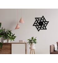 BK Home Dekoratif 45cm Ahşap Duvar Saati-47 (Beyaz)