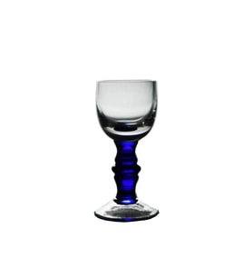 Paşabahçe El İmalatı Mavi Kristal Mini Likör Kadehi 1 Adet 21196