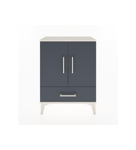 Arges Komodin 2 Raflı Tek Çekmeceli Tek Kapaklı 60x30x80 Aytaşı-Antrasit
