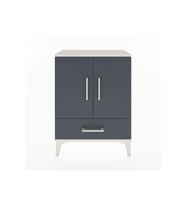 Arges Komodin 2 Raflı Tek Çekmeceli Tek Kapaklı 60x30x80 Aytaşı-Antrasit