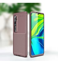 Xiaomi Mi Note 10 Kılıf Esnek Soft Karbon Tasarım Legion Serisi (Kahverengi)
