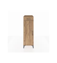 Kronos Dolap 2 Raflı Tek Çekmeceli Tek Kapaklı 44x59x134 Çam-Çam