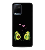 Vivo V21 Kılıf Silikon Desen Özel Seri Aşık Avokadolar 1642