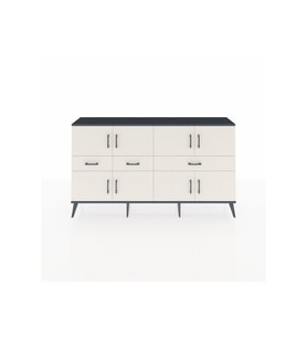 Arges Konsol 5 Raflı 3 Çekmeceli 8 Kapaklı 176x30x99 Antrasit-Aytaşı