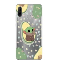 Huawei P30 Lite Uyumlu Baby Yoda Desenli Şeffaf Telefon Kılıfı