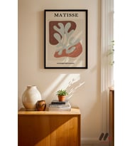Matisse Papiers Decoupes, Siyah Çerçeveli Duvar Tablosu - Modern Ev Dekorasyonu