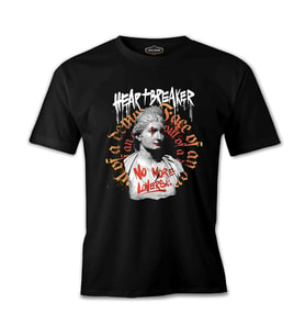 Statue with a Heartbreaker Quote Siyah Erkek Tshirt