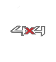Parlak Gri 4x4 Off Road Offroad Sticker Yapıştırma 30cm
