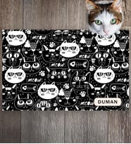 Monnhein Pet Mat – Kişiselleştirilebilir Kaymaz Mama Altlığı, 50x35 cm
