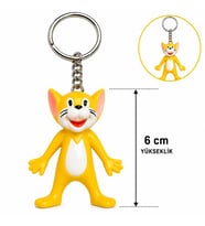 Sevimli Sarı Kedi Figürlü Anahtarlık 6 Cm