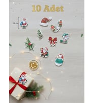 Yılbaşı Mini Figür 8  10'lu paket (Çok Renkli-Renksız)