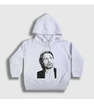 Presmono Unisex Çocuk Beyaz Pose V2 Mads Mikkelsen Kapüşonlu Sweatshirt 555580tt