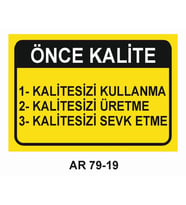 İŞ GÜVENLİĞİ UYARI LEVHASI 1 ADET PVC 21 X 29CM
