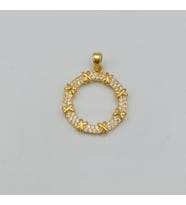 Gold Zirkon Taş Detaylı X Model Kolye Ucu