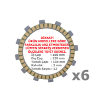 Cf Moto Sr250 Debriyaj Balatası 6 Lı Hn 12T 100-120-134 Mm