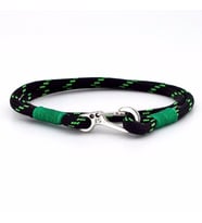NEON YEŞİL SİYAH PARACORD METAL KANCA SARMA ERKEK BİLEKLİK M011D