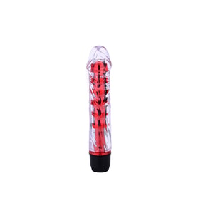Titreşimli Vibratör Dildo 17,5cm Kırmızı Tıbbi Silikon Başlıklı Titreşimli Vibratör