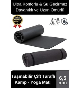 Ultra Konfor Taşıma Askılı Kalın Kaymaz Antibakteriyel Meditasyon Pilates Minderi Yoga Matı 6,5mm