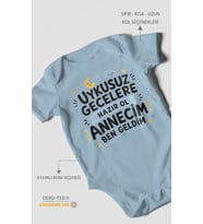 Anneye Özel Kısa Kollu Bebek Body %100 Pamuk