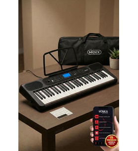 Midex PS-5200BK Pro Org 61 LED Işıklı Tuş Hassasiyetli Bluetooth Midi