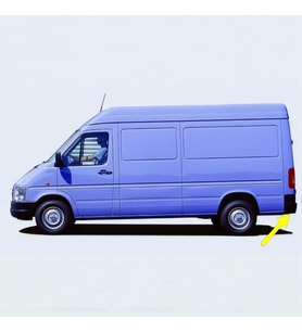 VW LT35 Volt 1996-2007 Arka Tampon Sol Köşe Kaplaması 2D1807321