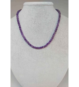Ametist Taşı 4-5mm Kolye (SABİT KLİPSLİ)