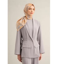 Desenli Saf Ipek Sura Eşarp 9304-37